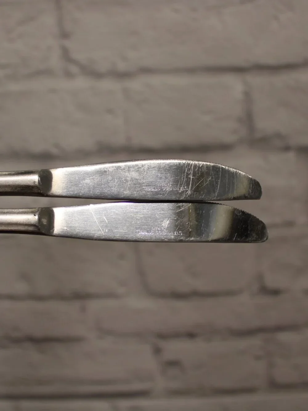 Vintage Intepur Stainless Steel Rose Floral Flatware Set of 2